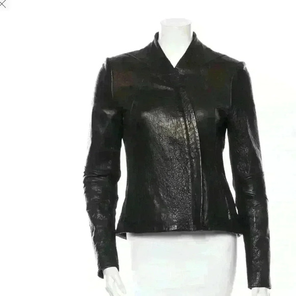 Helmut land zippered leather jacket